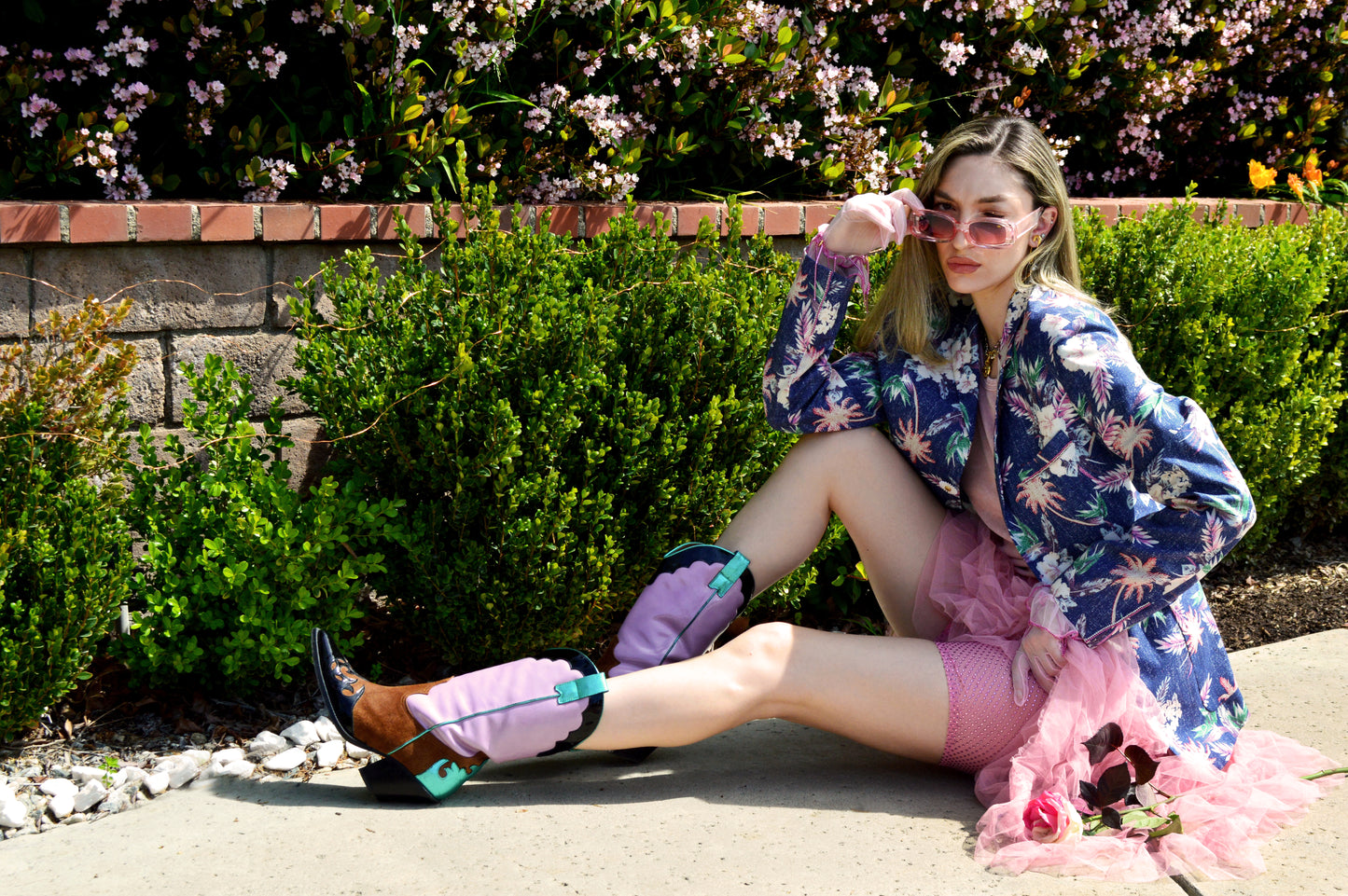 PALM BEACH SUNSET - Printed Summer Blazer