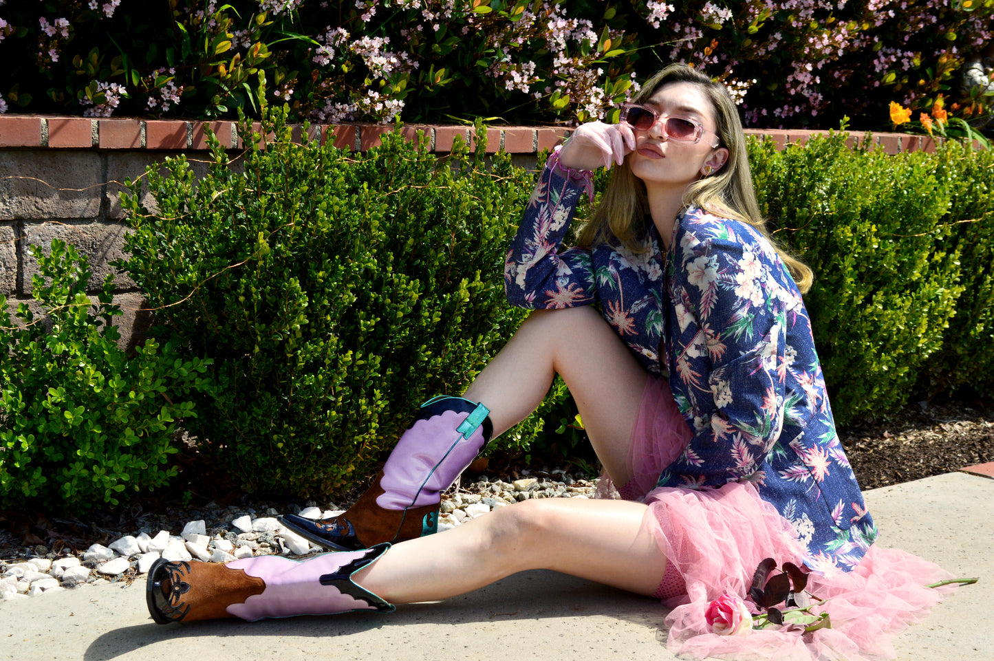 PALM BEACH SUNSET - Printed Summer Blazer