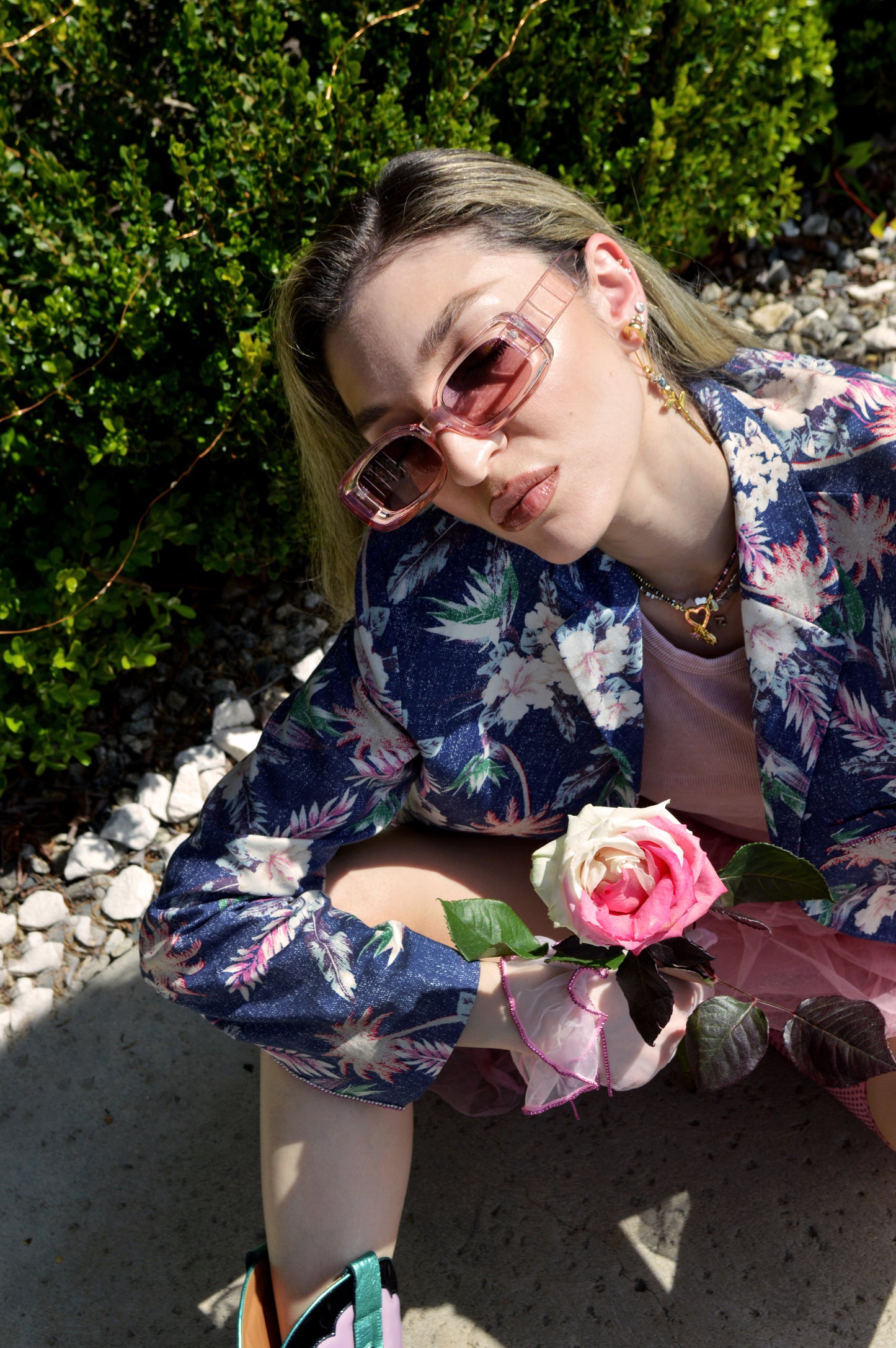 PALM BEACH SUNSET - Printed Summer Blazer